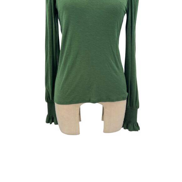 Nation LTD Violet Prim And Proper Top Tee Blouse Pima Cotton Green Size XS - Picture 5 of 10